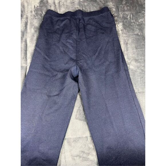 ST. JOHN BASIC Size 8‎ Navy Blue Santana Knit Elastic Waist Pants Trousers EUC - Picture 9 of 10